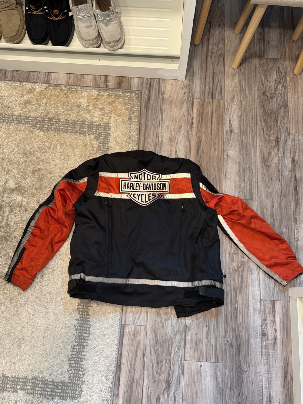 Harley-Davidson Black & Orange Reflective Riding Jacket - Picture 7 of 7